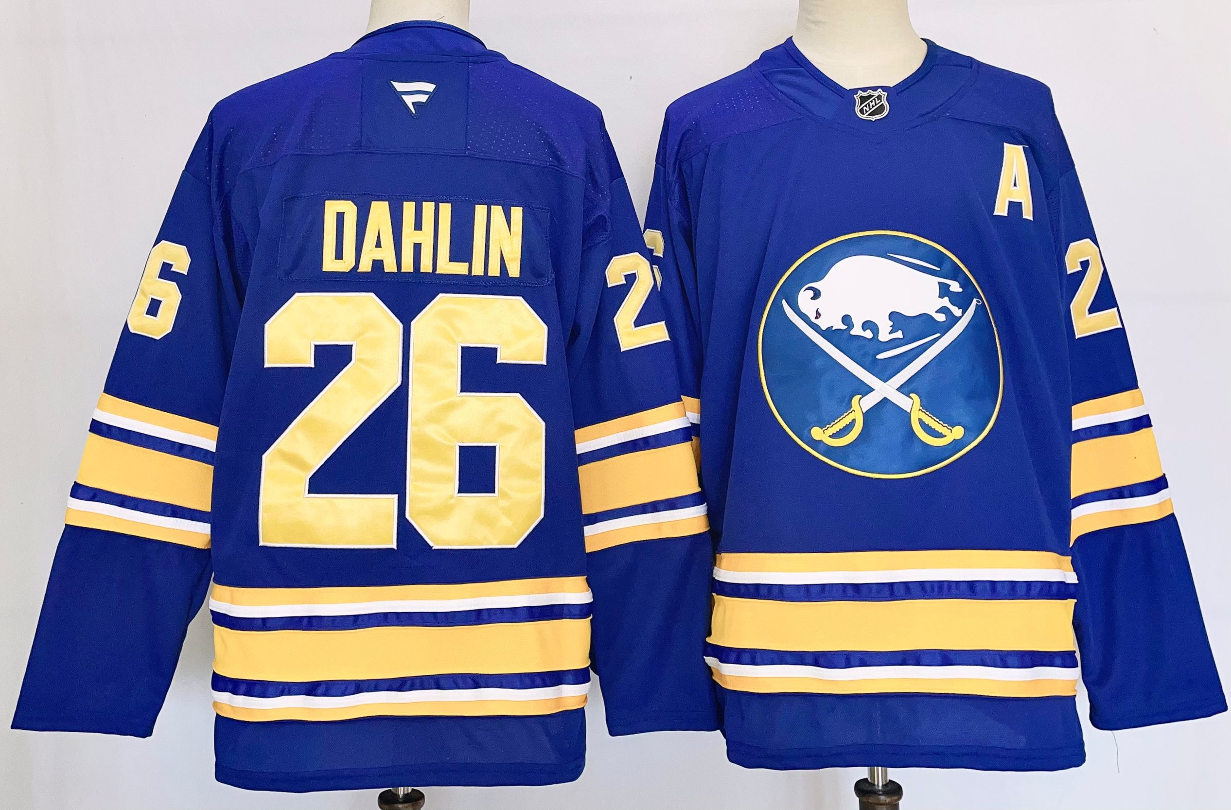 Men Buffalo Sabres #26 Dahlin Blue 2025 Home Premier Player NHL Jersey->buffalo sabres->NHL Jersey